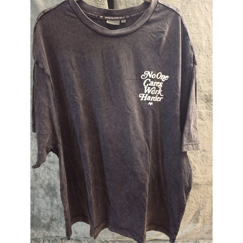Mentality No One Cares Work Harder T-Shirt Men's XXXL Black Graphic Tee